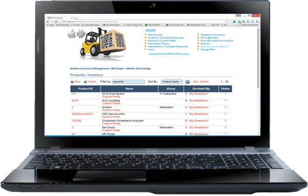 online inventory management, web based asset tracking