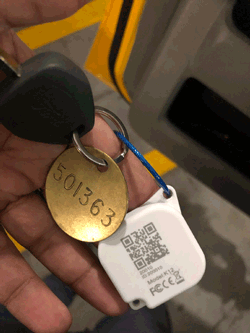 BLE tag on the truck key fob